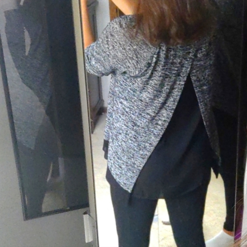 Sheer back sweater top
